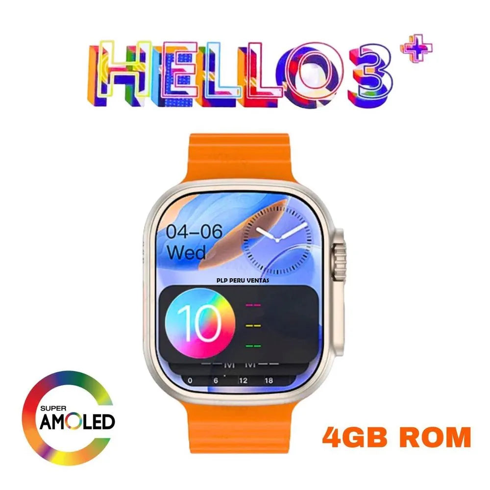 SmartWatch HELLO 3 PLUS Ultra Amoled 4GB de Memoria ⌚📲